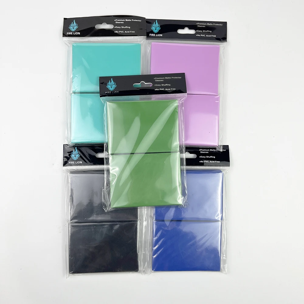 62x89mm 100 unids/set fundas para tarjetas comerciales mate sólido carga superior Protector de tarjetas de tamaño japonés para YGO