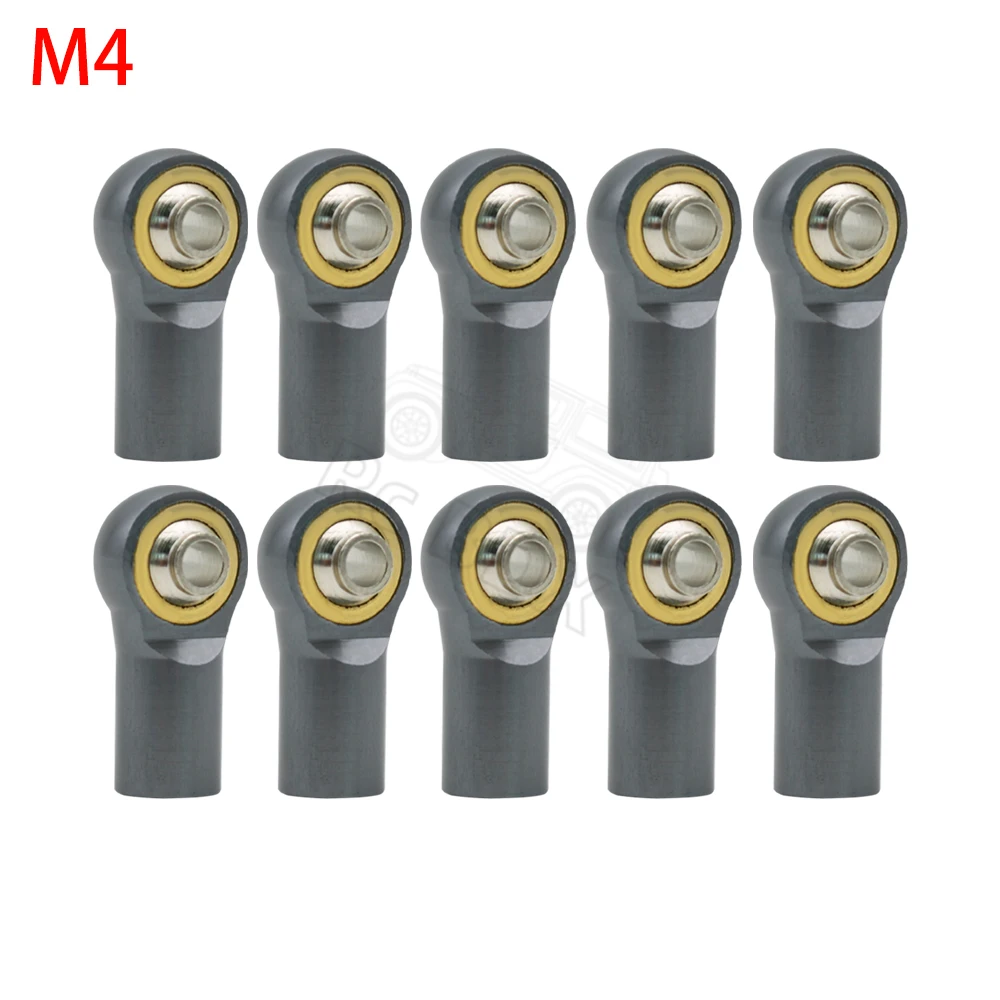 Metal M3 M4 enlace barra de acoplamiento extremo rótula amortiguador rótula para 1/10 RC coche trepador AXIAL SCX10 Tamiya CC01 YK4102