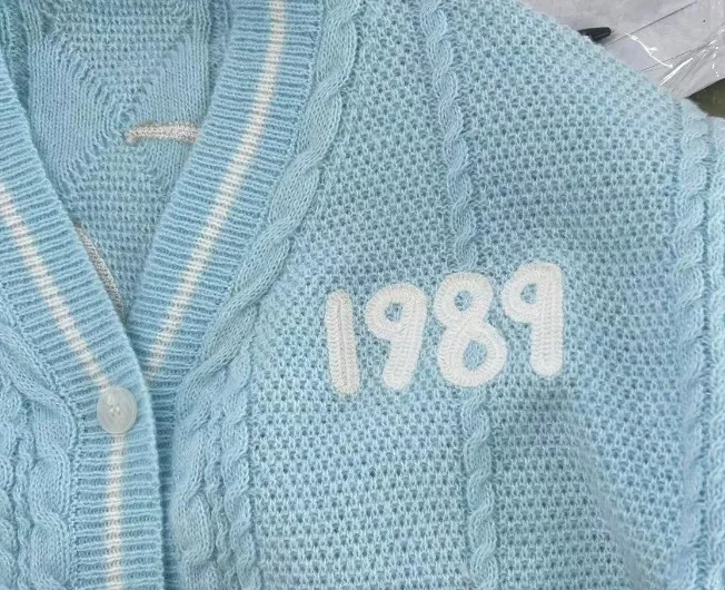 1989 Cárdigan TS Seagulls acogedor punto grueso de gran tamaño con botones suéter chaqueta mujeres adolescentes Taylor versión T.S.
