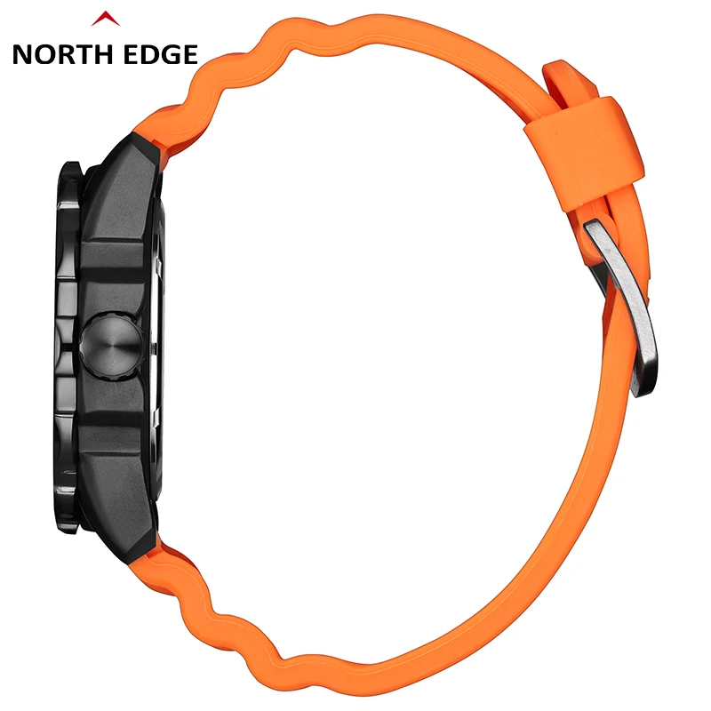 NORTH EDGE EVOQUE 2 reloj militar Digital para hombre, reloj de pulsera deportivo ambiental con energía Solar para hombre, relojes luminosos resistentes al agua 50M
