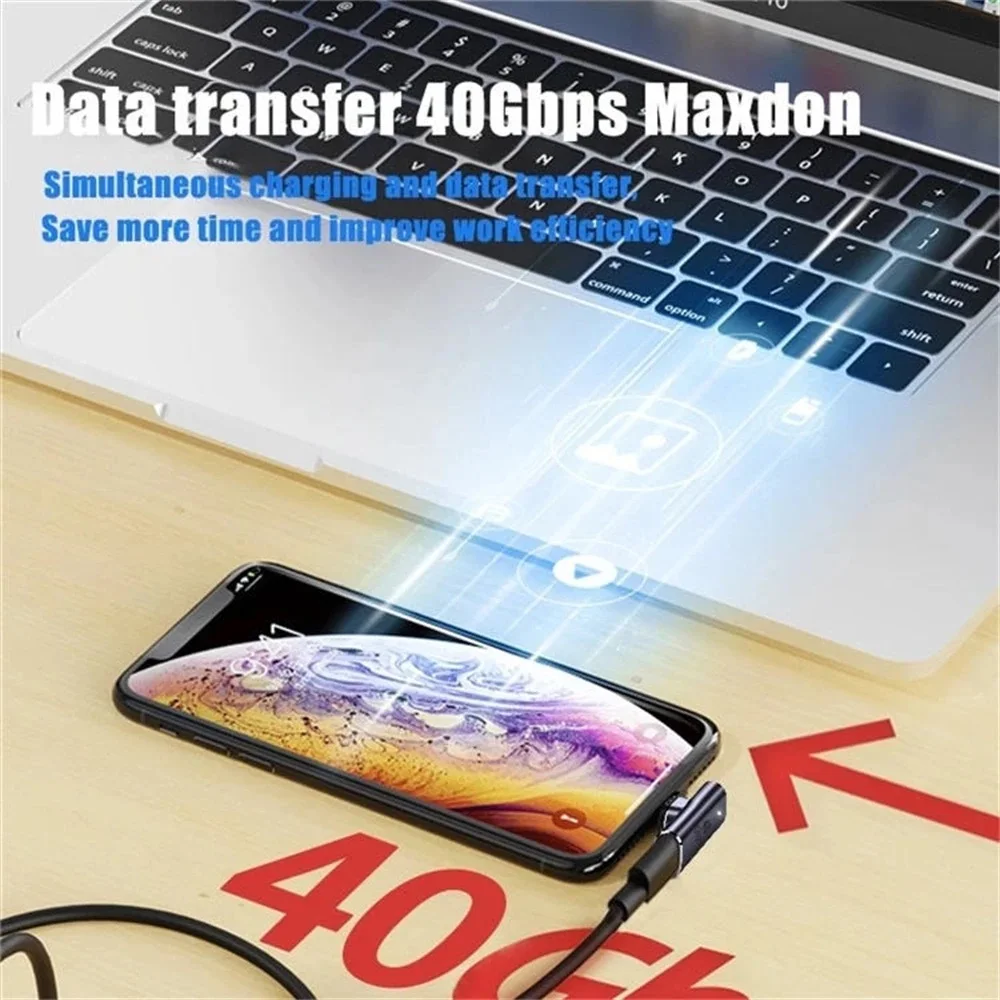 Adaptador tipo C de 100W OTG, 40Gbps, transferencia de datos rápida magnética, tableta, convertidor de carga USB 4,0 para teléfono, Macbook Air Pro y portátil