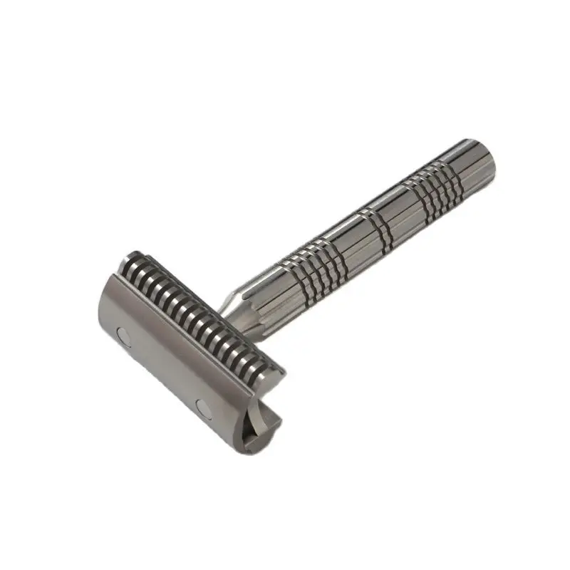 YAQI-maquinilla de afeitar de seguridad para hombre, maquinilla de afeitar de acero inoxidable 316 con placa base ajustable, versión Bohemia en Color crudo