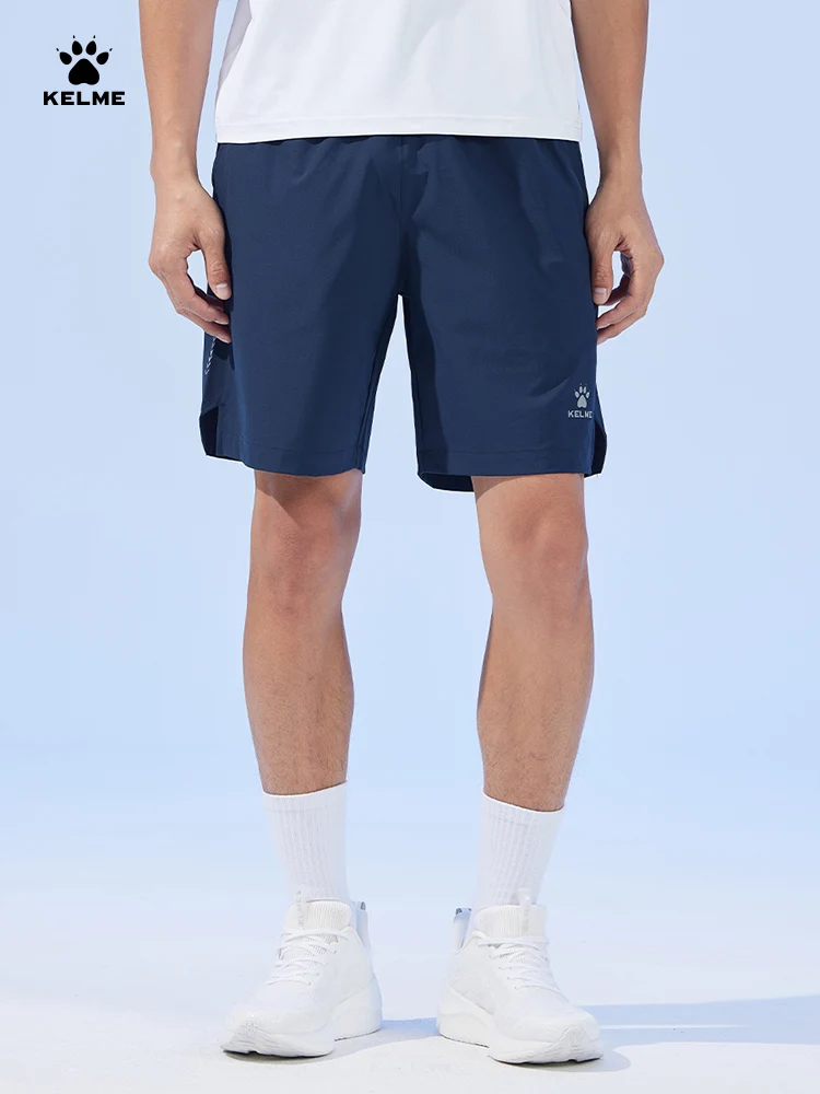 KELME Pantalones cortos deportivos tejidos de verano para hombre, entrenamiento de secado rápido, correr, Fitness, cinco pantalones divididos