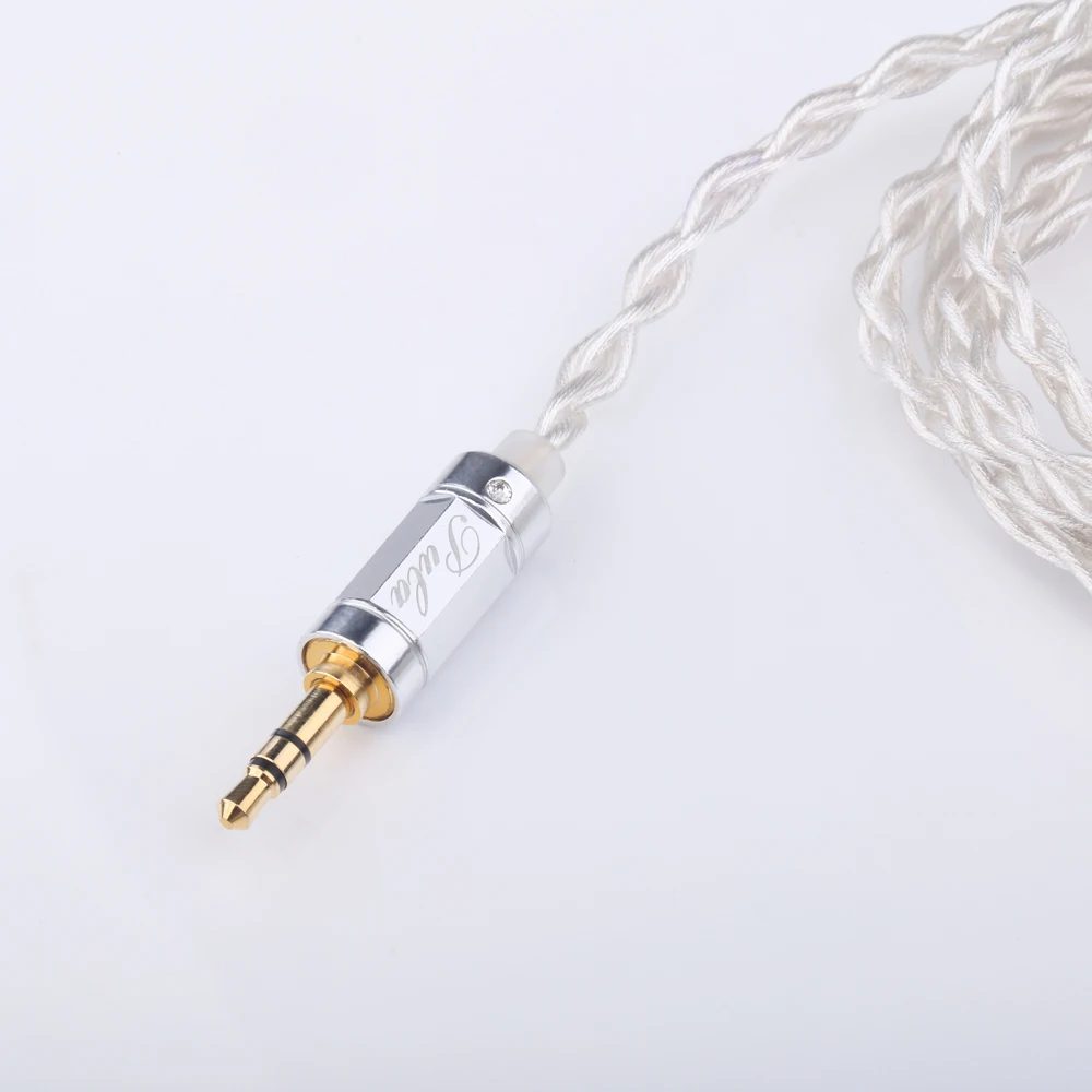 PULA-Cables de auriculares para Monitor de oído, 4 núcleos, cobre de alta pureza, chapado en plata, IEM HiFi, 2,5/3,5/4,4 MM, enchufe equilibrado MMCX de 2 pines