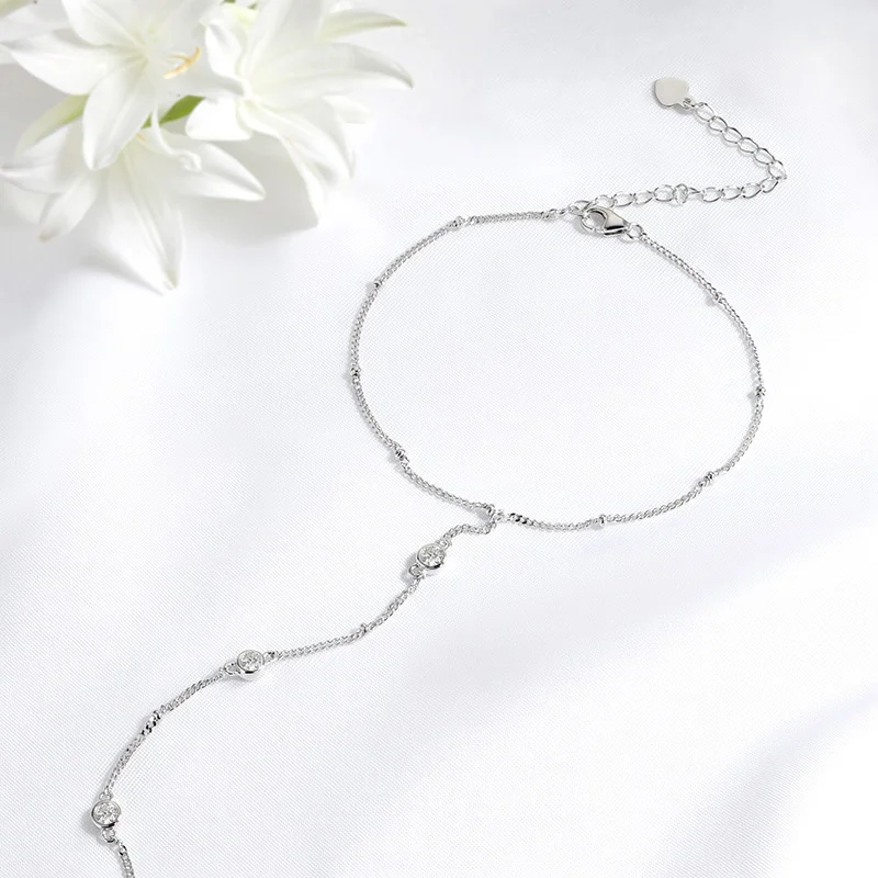 Smyoue-Pulseras de moissanita de 3MM para mujer, cadena ajustable de tamaño de muñeca de 14-21cm, joyería chapada en plata de ley 925 de 18K, venta al por mayor