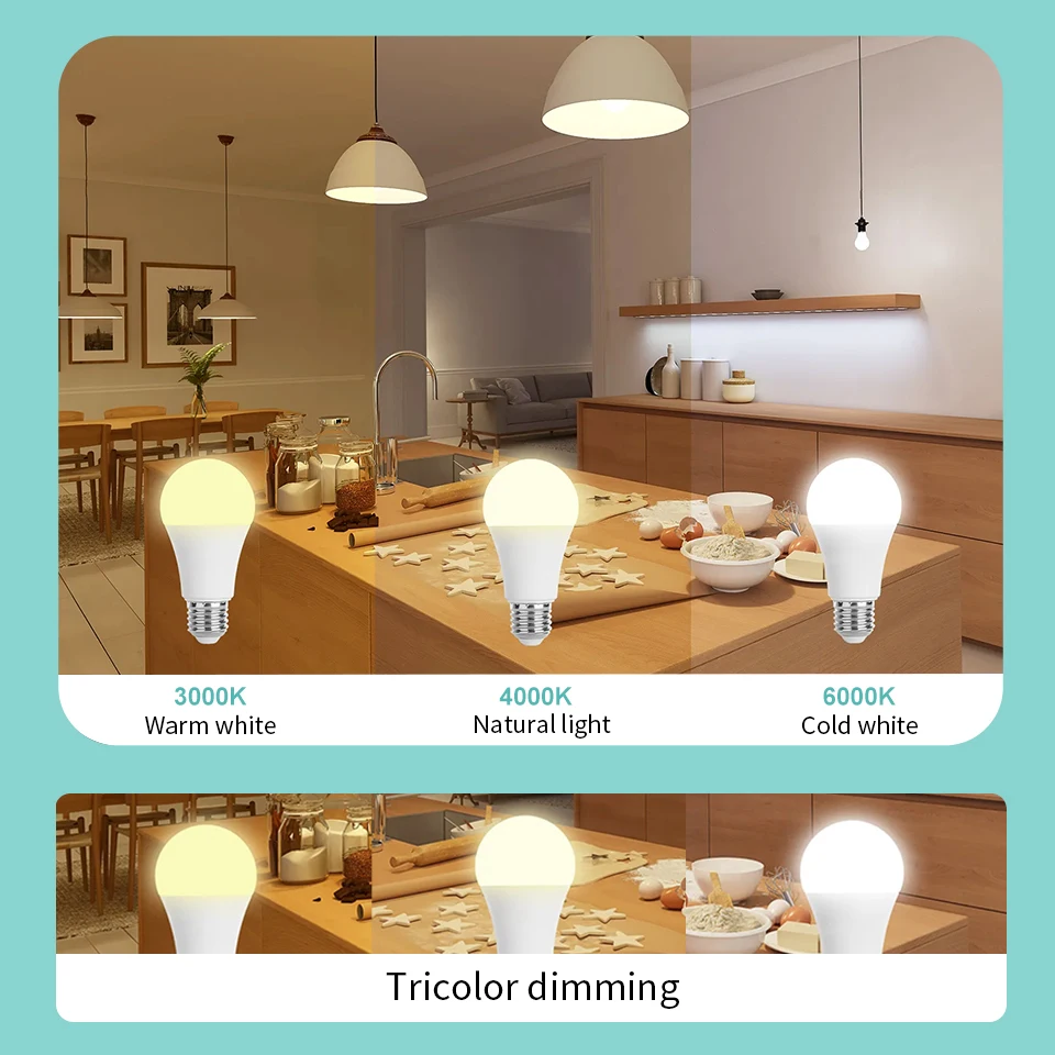 6 unids/lote E27 E14 B22 LED 220V 3W 6W 9W 12W 15W 18W 20W bombilla Led luces Led blancas frías para uso en sala de estar