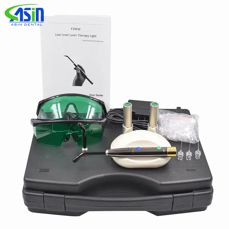 Diodo de desinfección activado por fotografía médica Dental, Kit láser curativo, lámpara de luz con punta, bolígrafo láser de tejido suave Perio Endo 650nm F3WW