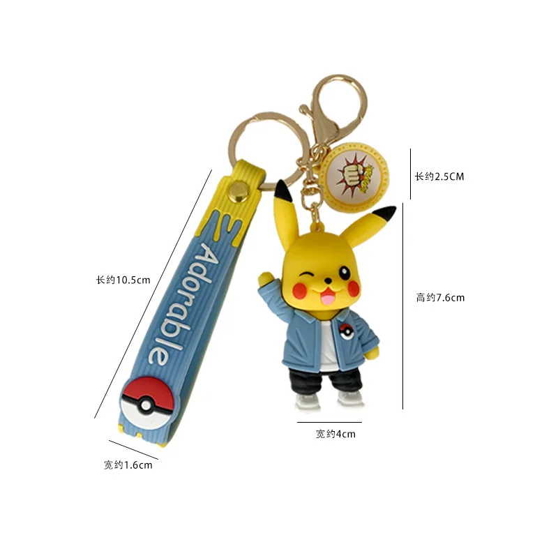 LLavero de Pokémon con figuras de Anime, llavero de dibujos animados de Pikachu, Charmander, Psyduck, bolso de moda, colgante, accesorios, juguete, regalo para niños