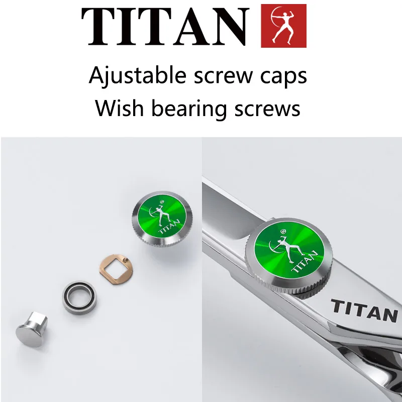 Tijeras de Peluquería Profesionales TITAN, Herramienta de Corte de Cabello para Barbería, Acero VG10, 5.5, 6.0, 6.5 Pulgadas, Herramientas de Corte para Salón