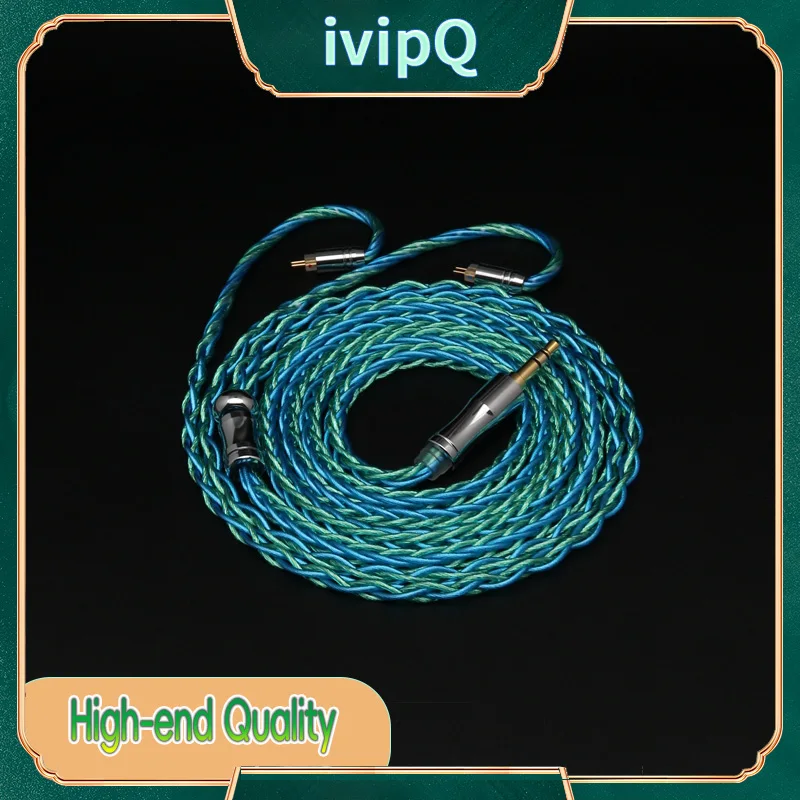 Cable para auriculares IEM con revestimiento de plata y grafeno, 8 núcleos, oro, plata, paladio, 2,5/3,5mm/4,4mm, MMCX 0,78, 2 pines, IE900, N5005, para F1