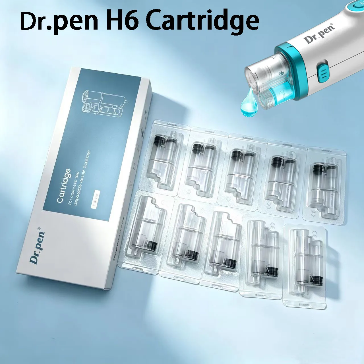 Caja de 10 Cartuchos para Dr. Pen H6, Agujas para Derma Pen H6, Cartucho de Microagujas para Infusión de Suero, Longitud 0.25mm