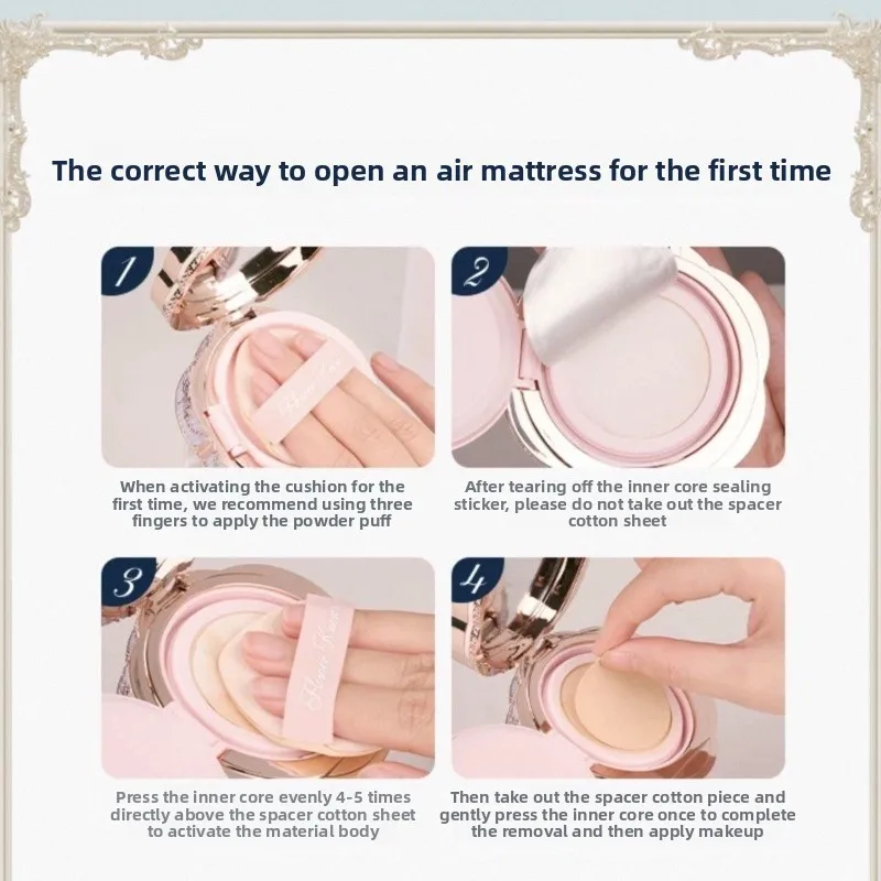 Flowerknows Bunny Garden Collection Air Cushion CC Cream Base de Maquillaje Facial Corrector Coreano de Larga Duración