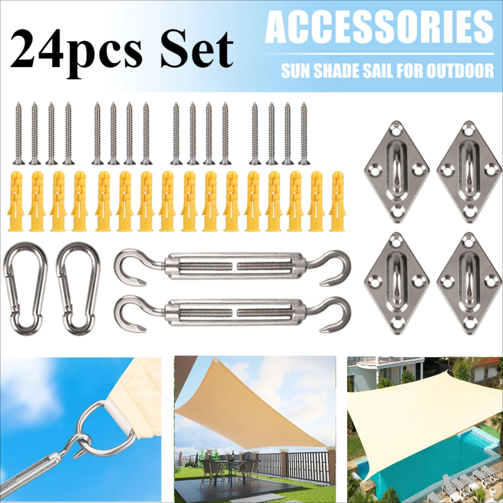 Vela de sol Rectangular de 4x2/3/5/6M, refugio solar impermeable, toldo de protección contra la intemperie, protección UV para Patio, balcón, toldo de jardín
