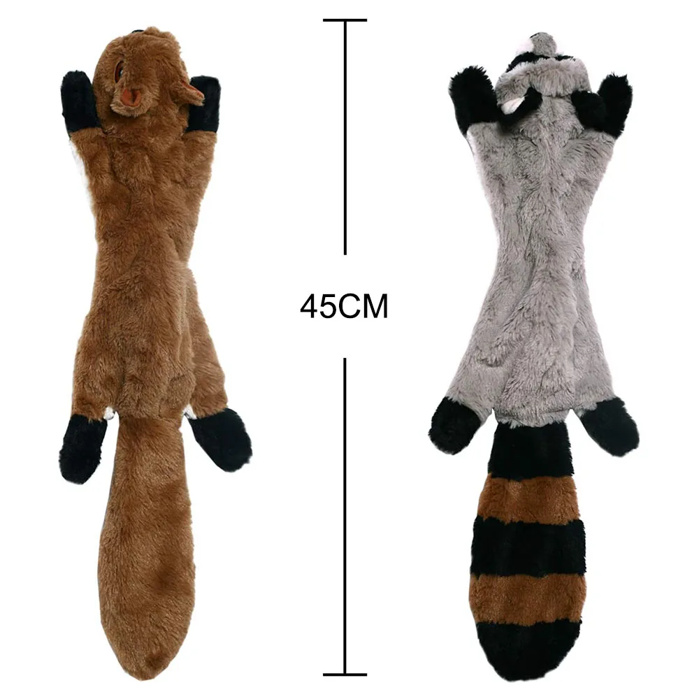 Animal simulado divertido, juguete para perros sin relleno con chirridos, juguete para masticar de perro chirriante de peluche duradero, juguete para chirrido para mascotas arrugado
