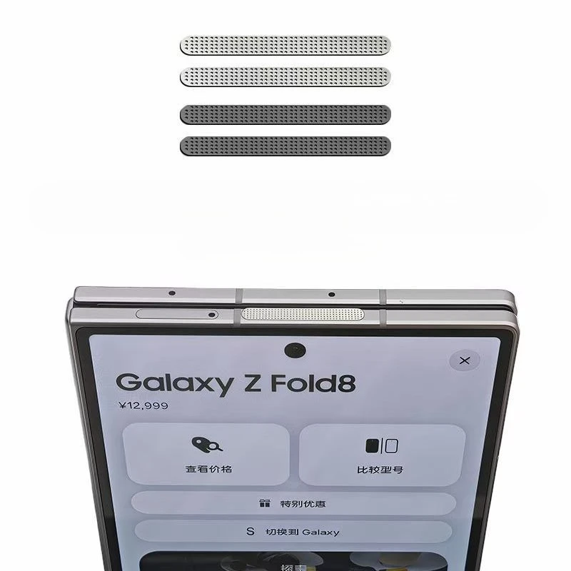 4PCS Protector de Altavoz Metálico para Samsung Galaxy Z Fold8 Ultra, Cubierta Protectora de Altavoz, Malla Antipolvo para Z Fold 8 7 6
