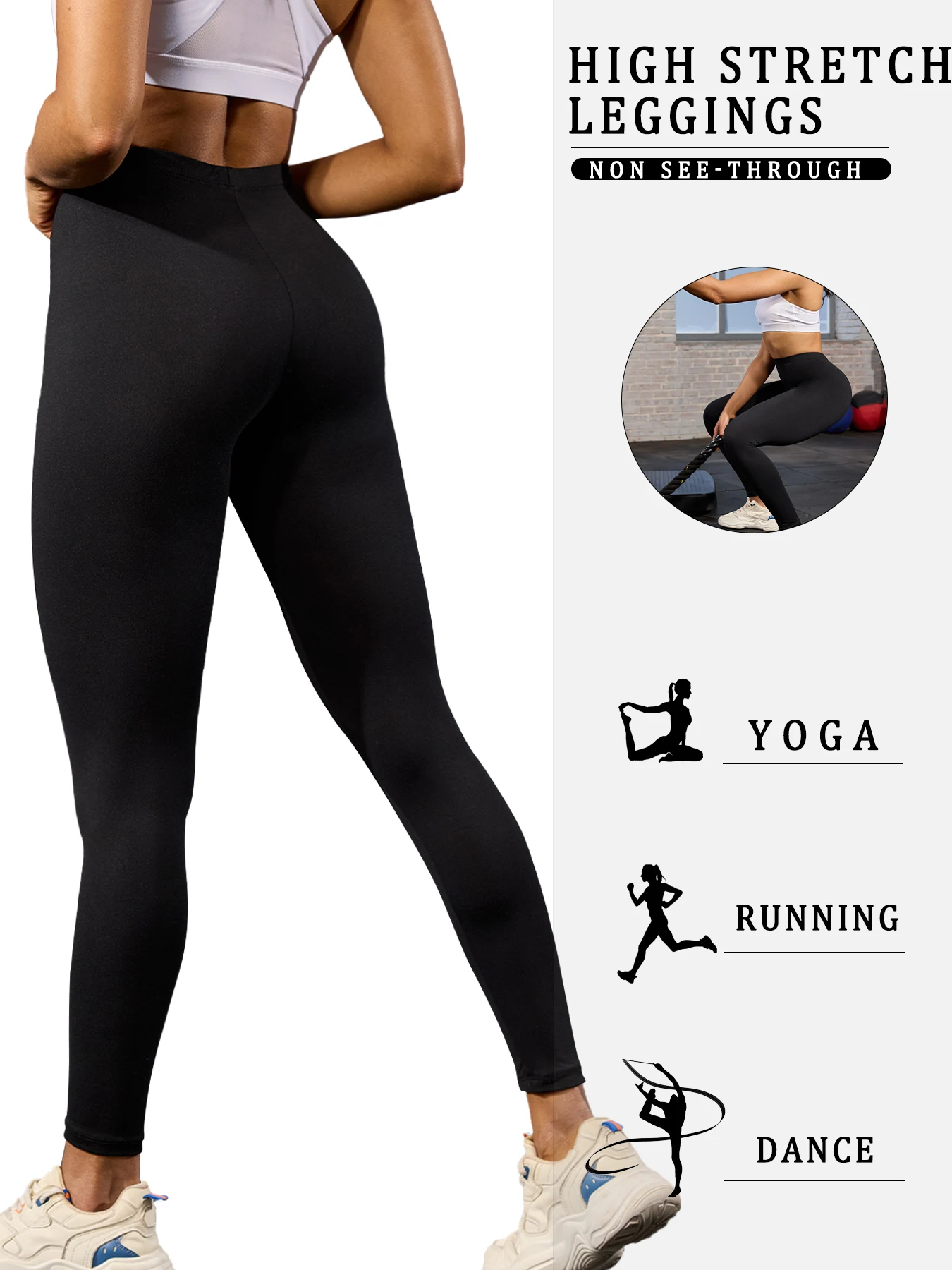 Paquete de 5 Leggings Súper Suaves para Mujer, Pantalones Elásticos que No se Transparentan, para Vestimenta Informal, para Todas las Temporadas