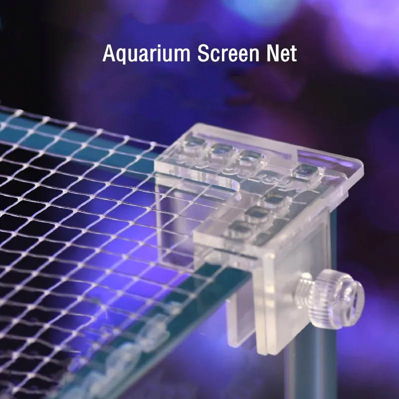 Red de pantalla de Acuario, malla transparente para tanque de peces, Anti-salto, pantalla de aire, cubierta de tanque de peces, Red de reemplazo acuario accesorio