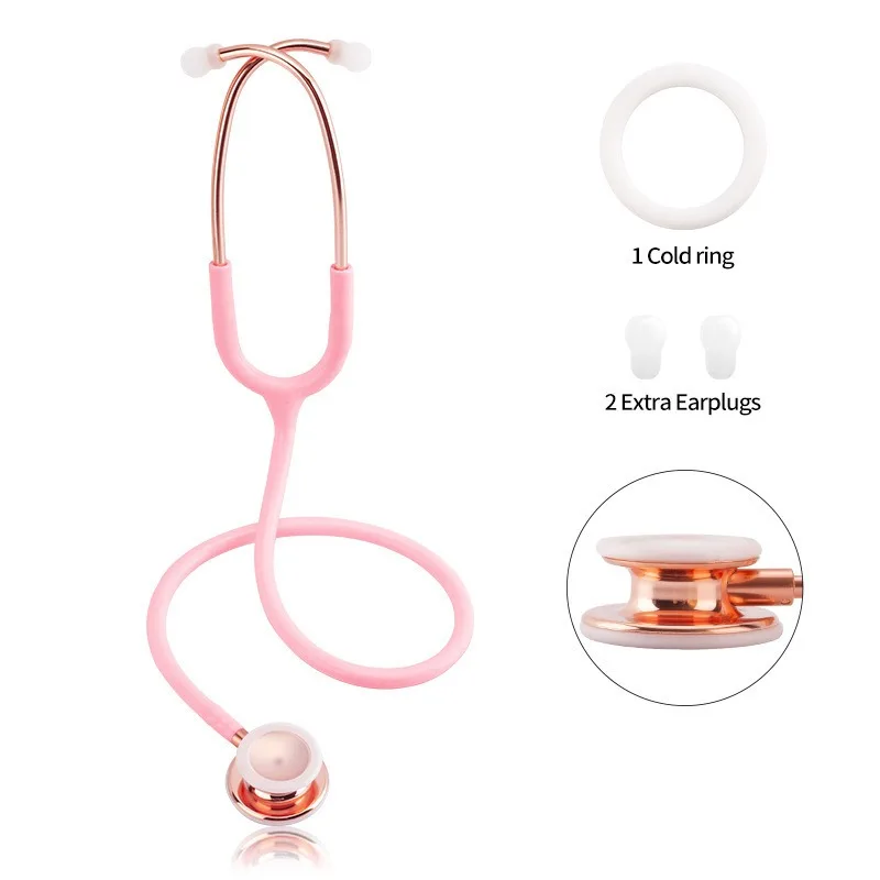 Estetoscopio de doble cara multifuncional de doble cabezal, accesorios de instrumentos protectores, equipo de enseñanza para médico, 1 ud.