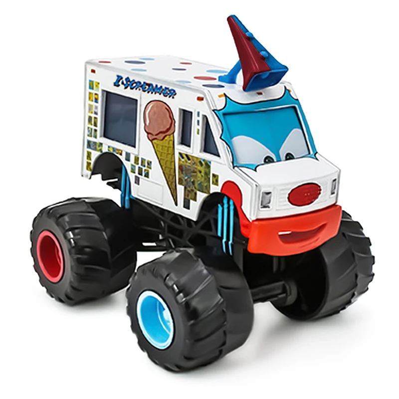 Pixar Cars 3 Vehículo Todoterreno de Aleación con Ruedas Grandes, Modelo de Coche de Lluvion McQueen I-Screamer Wrestler, Juguetes para Niños, Regalos de Navidad
