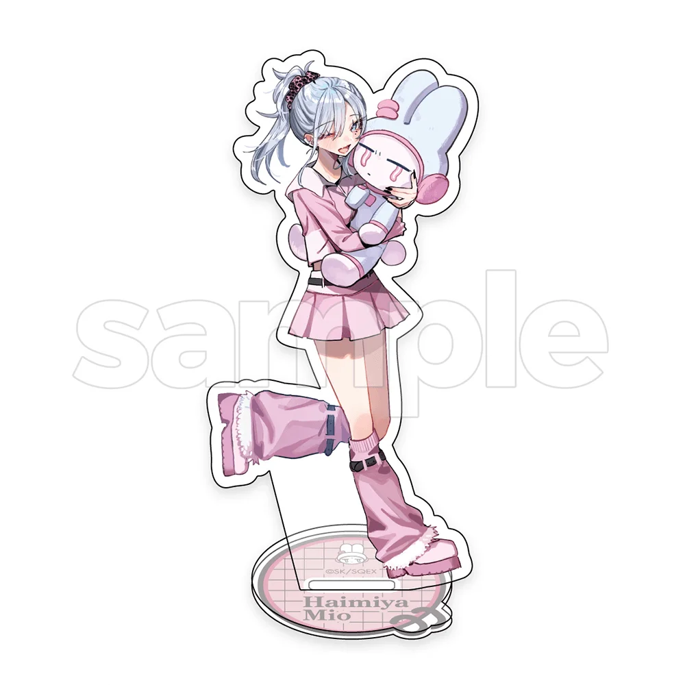 Haimiya Senpai es Aterradora Pero Encantadora, Haimiya Mio, Soporte de Acrílico de 15 cm, Llavero, Sudadera Negra, Atuendo de Caja de Ramen, Decoración de Mesa, Regalo