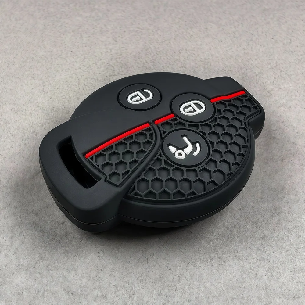 Funda de silicona para llave de coche, cubierta remota para Mercedes Benz Smart Fortwo 451 2007 2008 2009 2010 2011 2012 2013, 3 botones