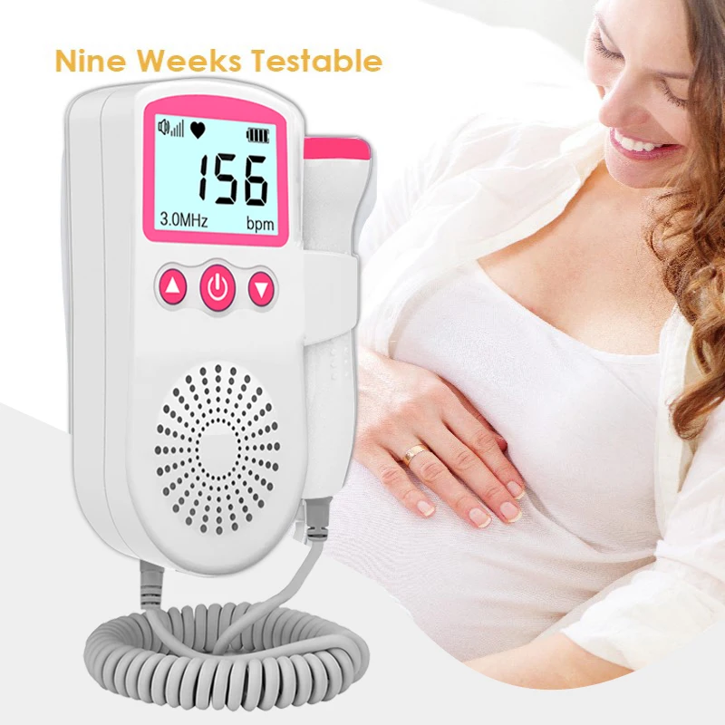 Doppler Fetal portátil de bolsillo, dispositivo Detector de ultrasonido, Monitor de latidos, 3,0 MHz, sonido del corazón del bebé, embarazo