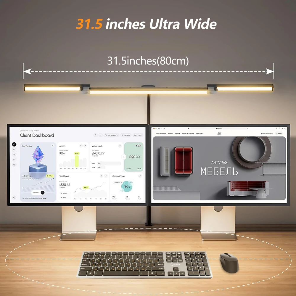 Lámpara de Escritorio LED con Clip Metálico para el Cuidado de la Vista, 3 Colores Ajustables, 10 Niveles de Brillo, Cabezal Giratorio Flexible para Lectura en Casa, Juegos de PC