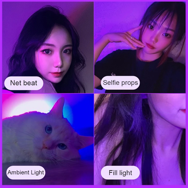 Lámparas De noche LED coloridas RGB Luz De relleno De ambiente recargable dormitorio fotografía iluminación decoración De habitación Luz De Preenchimento nuevo