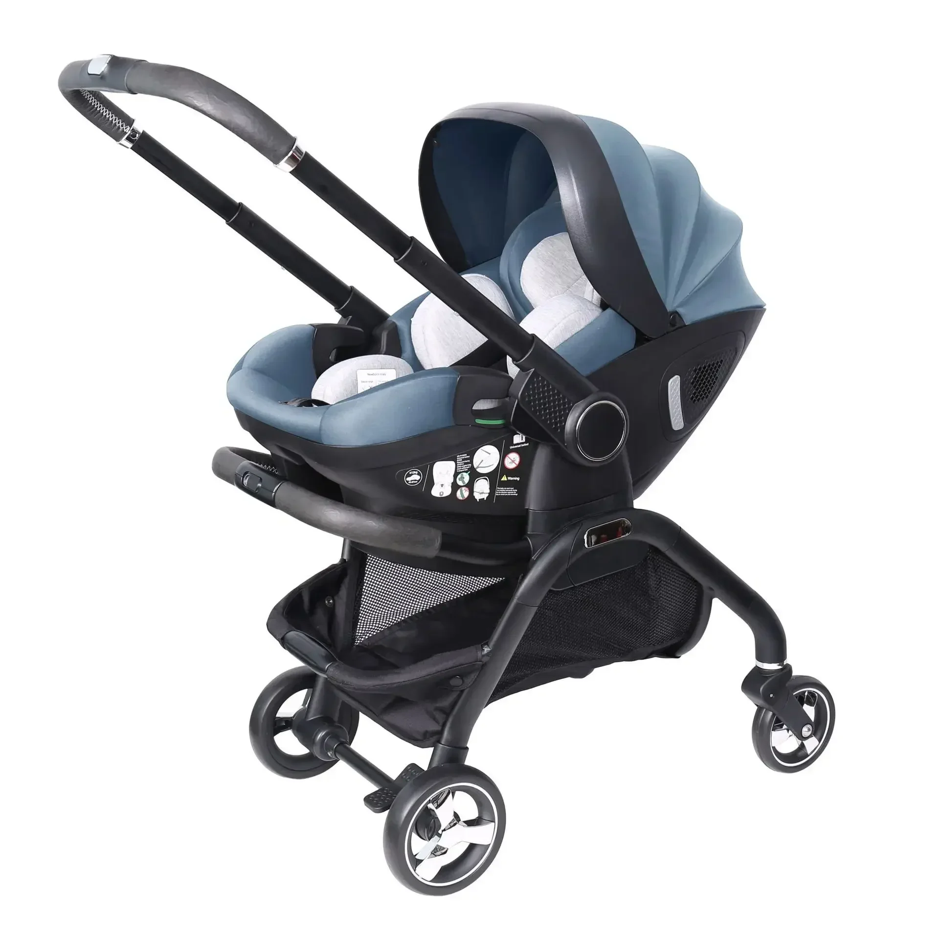 Cochecito de Bebé 4 en 1 Multifuncional, Asiento de Coche Ligero, Cochecito de Bebé de Cuatro Ruedas, Cochecito de Bebé de Lujo de Dos Vías
