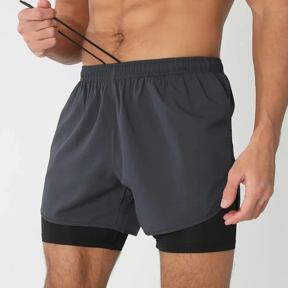 Pantalones cortos de gimnasio para hombre, pantalones cortos para correr con bolsillos con forro, bucle de toalla, pantalones cortos deportivos atléticos transpirables de entrenamiento ligeros de secado rápido para hom