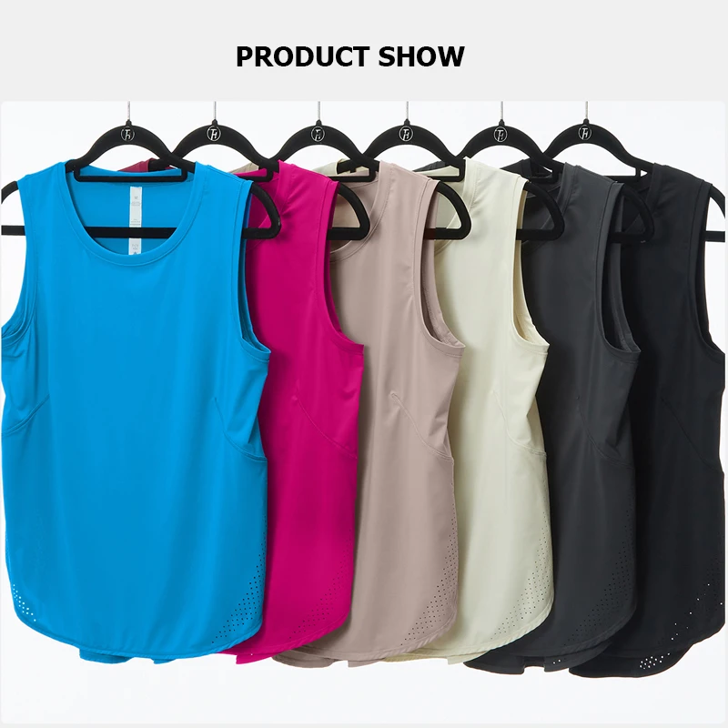 Camiseta de Yoga sin mangas para mujer, camiseta holgada sin mangas para correr y Fitness, chaleco de gimnasio transpirable de secado rápido, ropa deportiva de entrenamiento para mujer