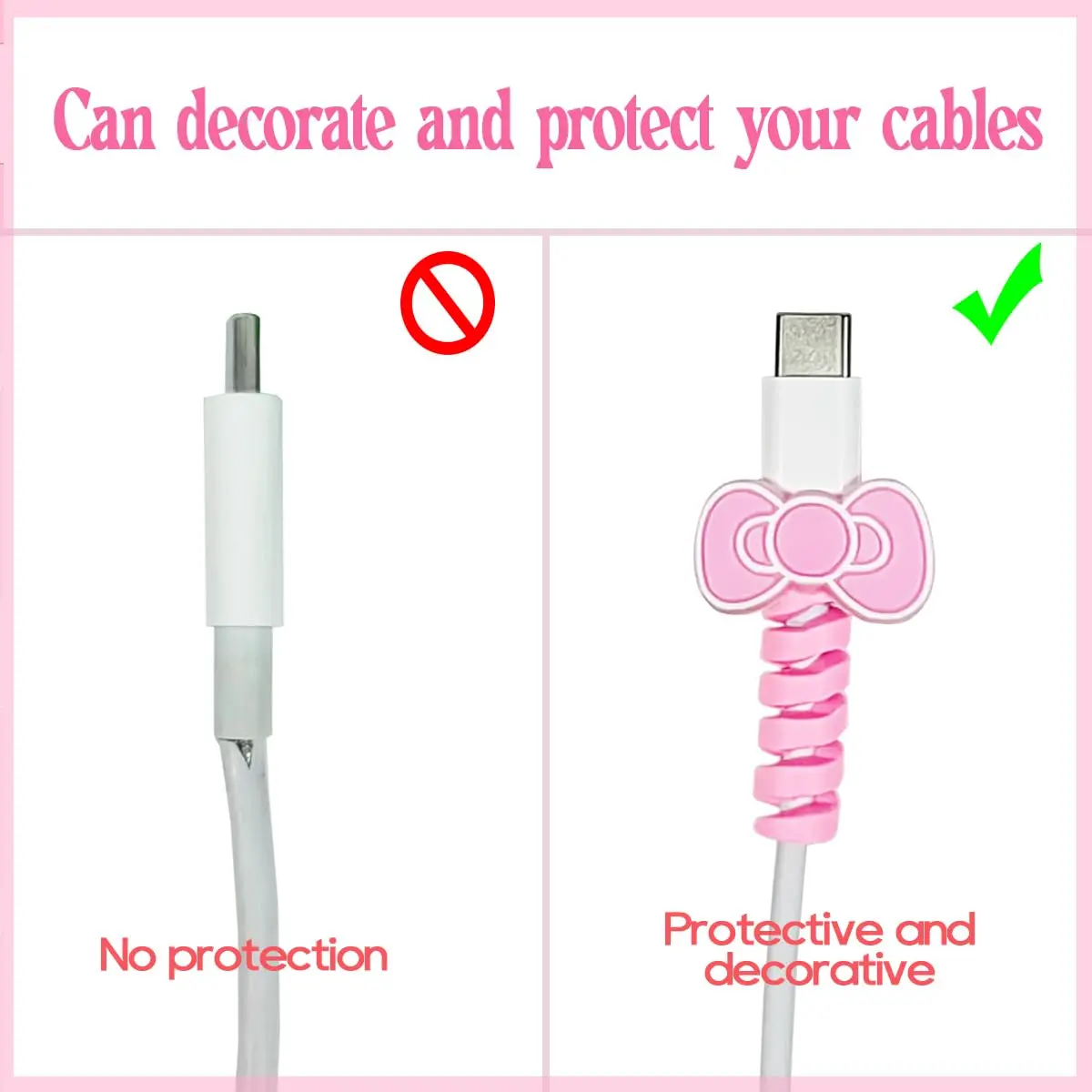 8 Uds. Protectores de Cable de cargador de silicona de dibujos animados cargador de teléfono móvil Cable final enrollador de Cable de carga