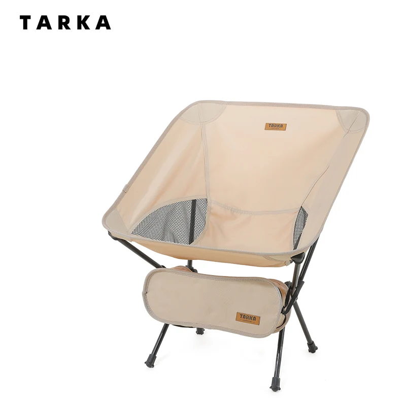 Juego de Sillas Plegables para Camping TARKA, Silla Plegable Ligera, Sillas Tipo Luna Ultraligeras para Jardín, Picnic, Playa y Pesca