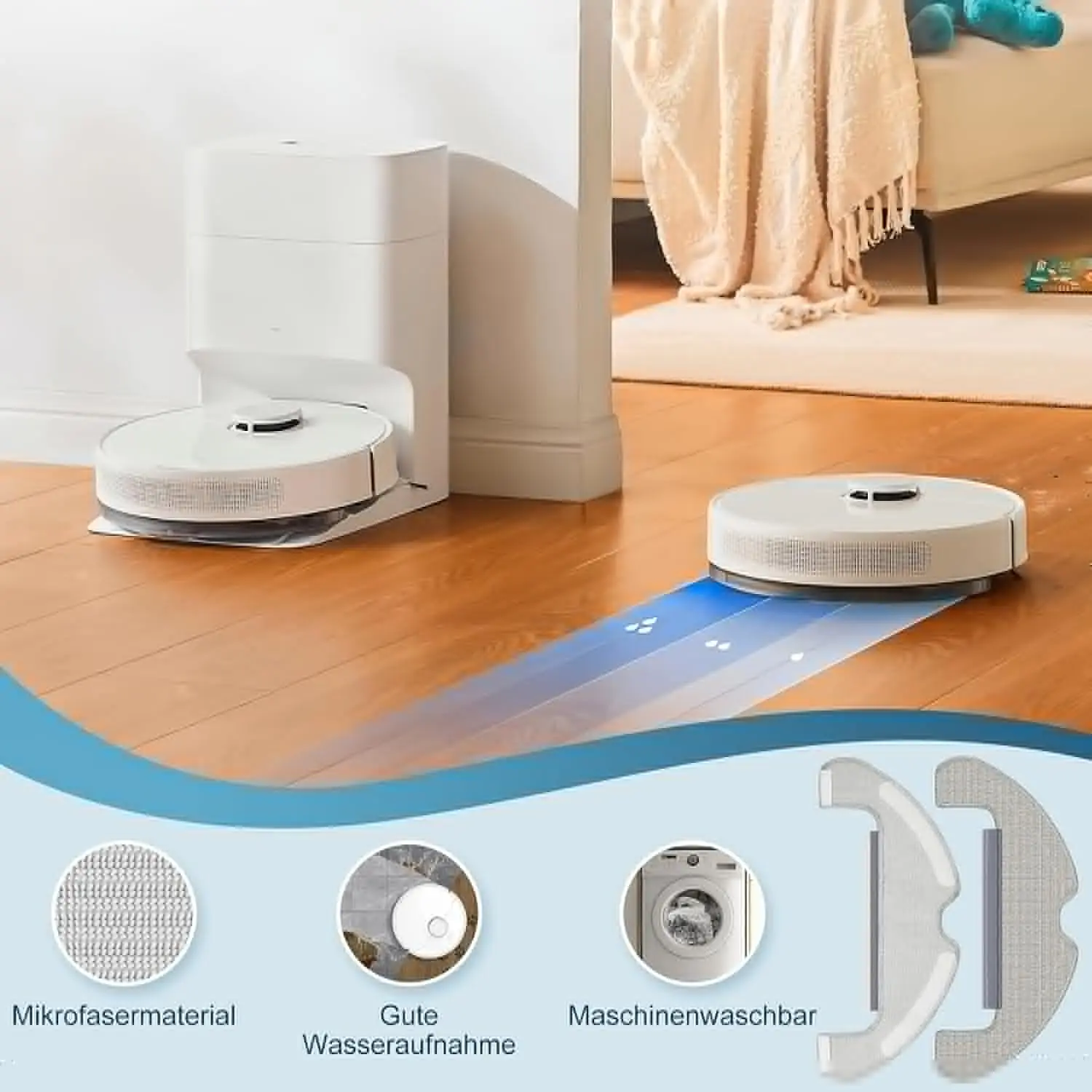 Repuestos para Robot Aspirador Dreame Bot D10s Plus D9 Plus: Cepillos Laterales Principales, Paños de Limpieza, Filtros HEPA, Bolsas para Polvo y Accesorios