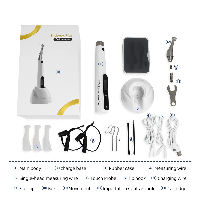 Motor Endodóntico Inalámbrico para Instrumentos Rotatorios de Endodoncia, Equipo Dental con Localizador de Ápice