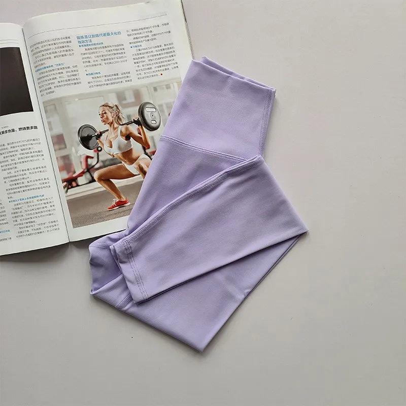 Mallas de Yoga de cintura alta para mujer, mallas deportivas suaves y transpirables, pantalones elásticos para gimnasio y Fitness, mallas deportivas de alta calidad