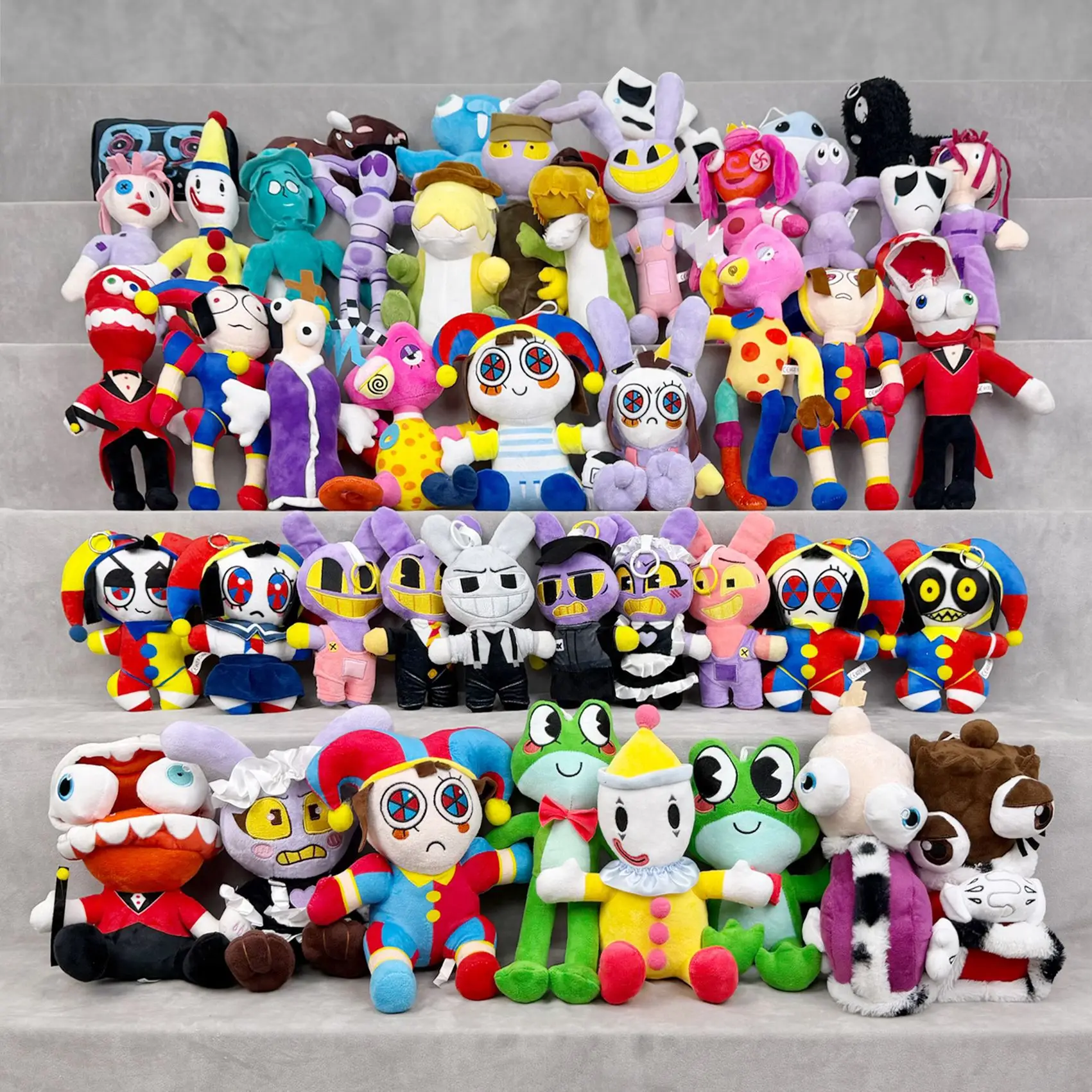 Colgante de peluche de 20 cm The Amazing Digital Circus, Juguetes de peluche de Caine, Conejo Jax, Periféricos de anime, Llavero de peluche, Adornos decorativos, Regalo