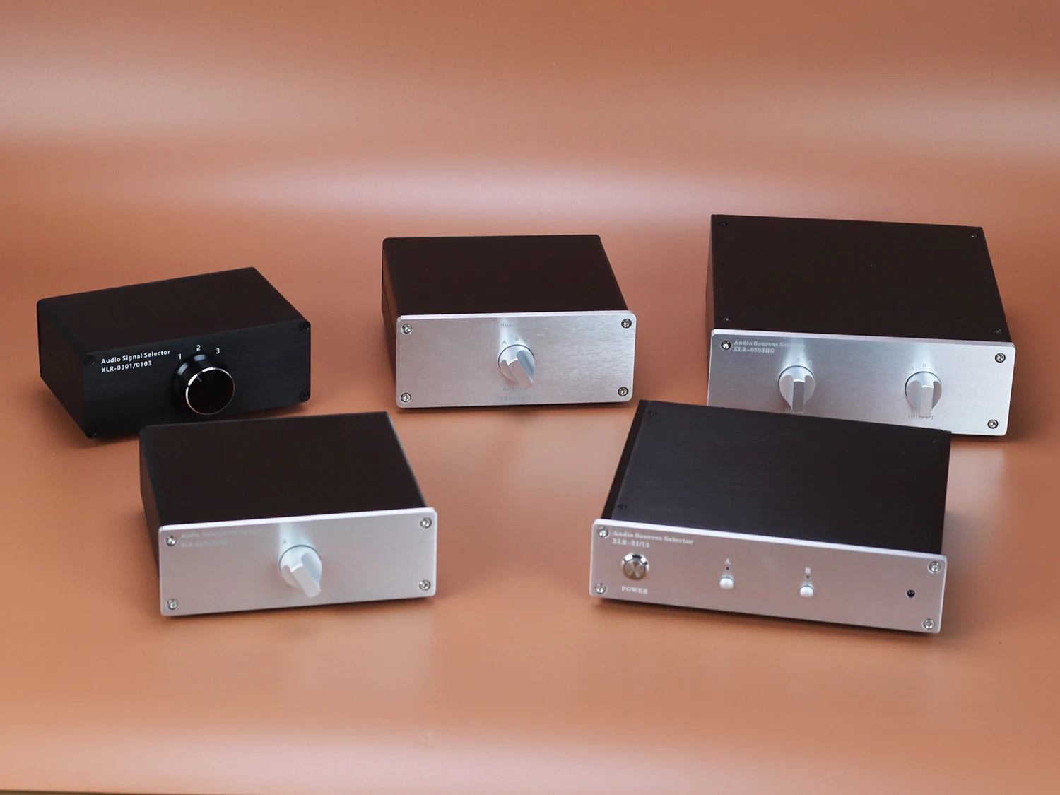 Conmutador de audio HIFI de doble canal, selector de señal de audio balanceado XLR, amplificador de potencia, altavoz, conmutador de alta calidad