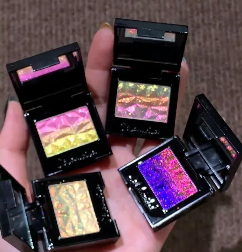 Paleta de sombras de ojos Coldnwild Chameleon con efecto degradado, resistente al agua, de larga duración, fácil de difuminar, maquillaje de ojos con brillo duocromo