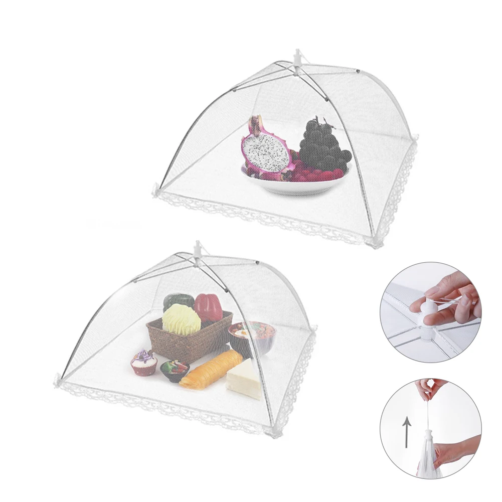 Cubierta plegable para alimentos, utensilios para comida, malla antimoscas para mosquitos, paraguas de cocina, tienda de verduras, reutilizable, protección de frutas para barbacoa, herramientas para alimentos