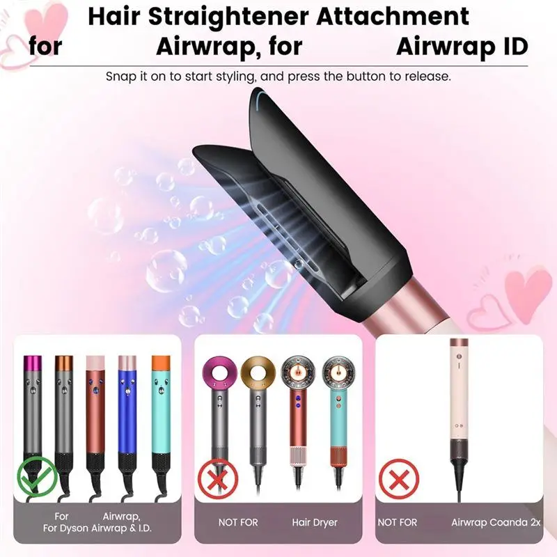 Accesorio alisador de pelo mejorado para Dyson Airwrap HS01 HS05 HS08, boquilla suave de flujo de aire para envoltura de aire