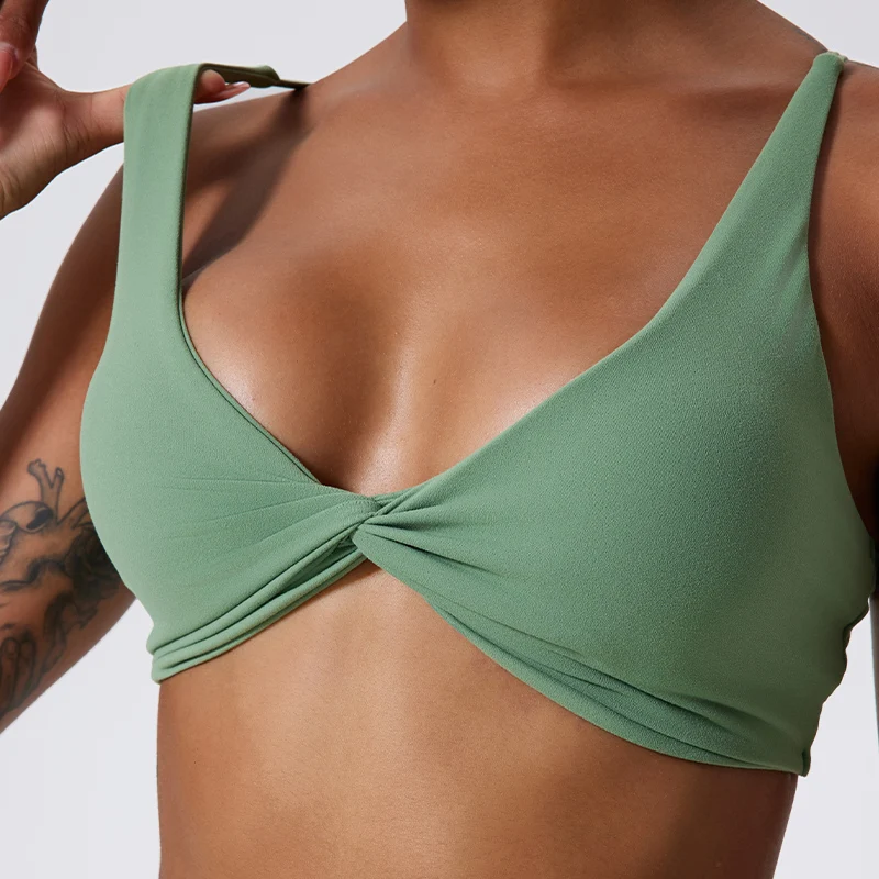 Nuevo sujetador deportivo push-up de verano para mujer, top transpirable y suave para yoga, top corto sin espalda para fitness, ropa interior de gimnasio, top corto para mujer