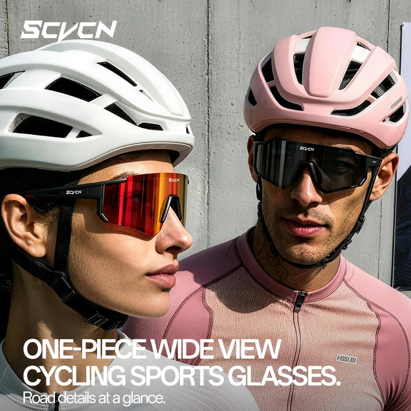 SCVCN Nuevas Gafas de Sol Deportivas para Ciclismo al Aire Libre, Gafas de Ciclismo MTB, Gafas de Senderismo, Gafas Ultraligeras para Correr, Gafas UV400 para Hombre y Mujer, Pickleball