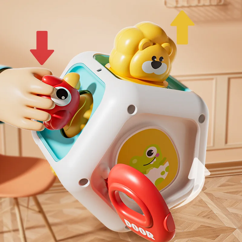 Juguetes sensoriales Montessori para bebé, cubo ocupado, juguete de viaje para actividades, juguetes educativos de aprendizaje para habilidades motoras finas, regalo para niños