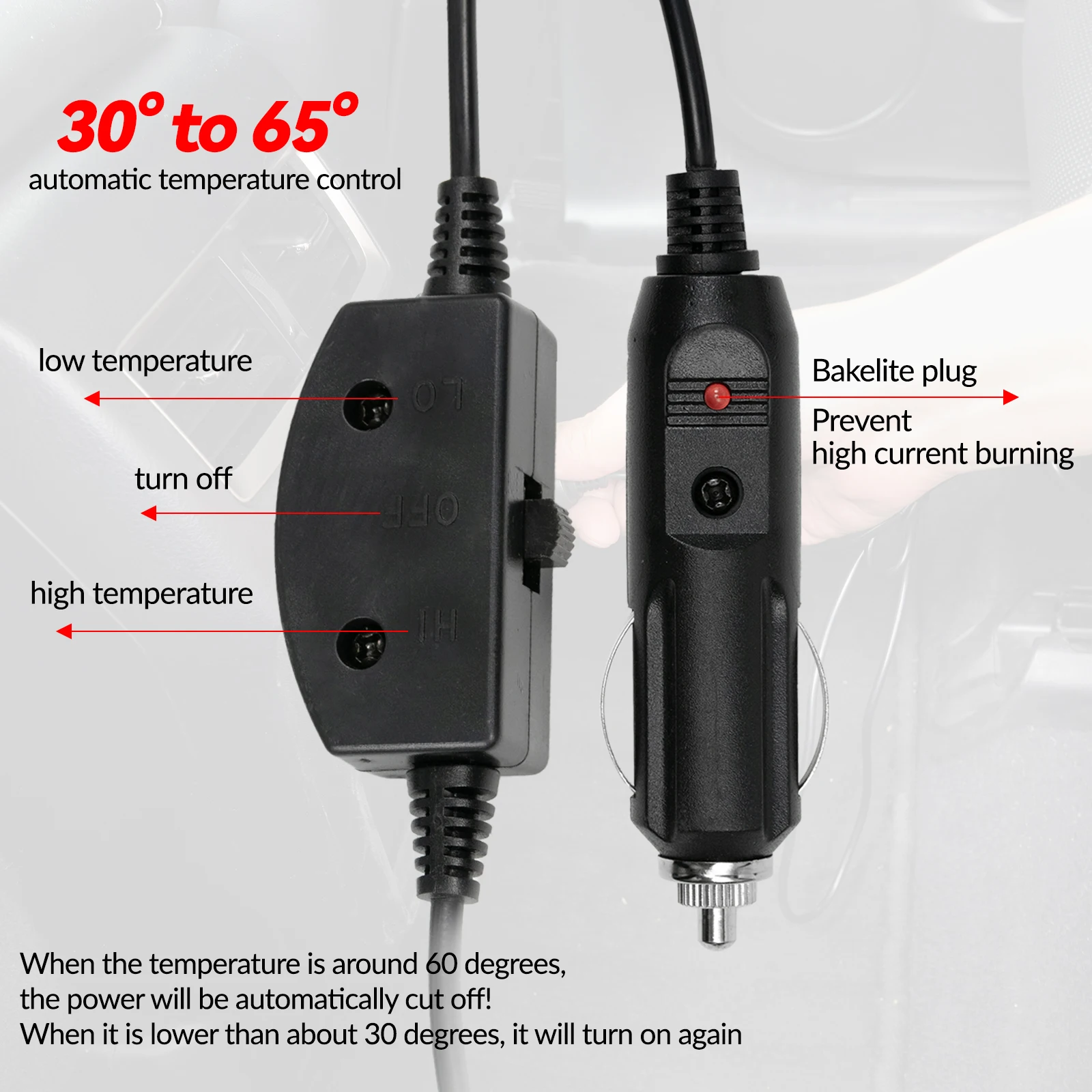 Cojín para asiento trasero con calefacción de segunda fila para coche, calentador Universal de 12V y 24V, almohadilla fría para invierno, accesorios protectores negros