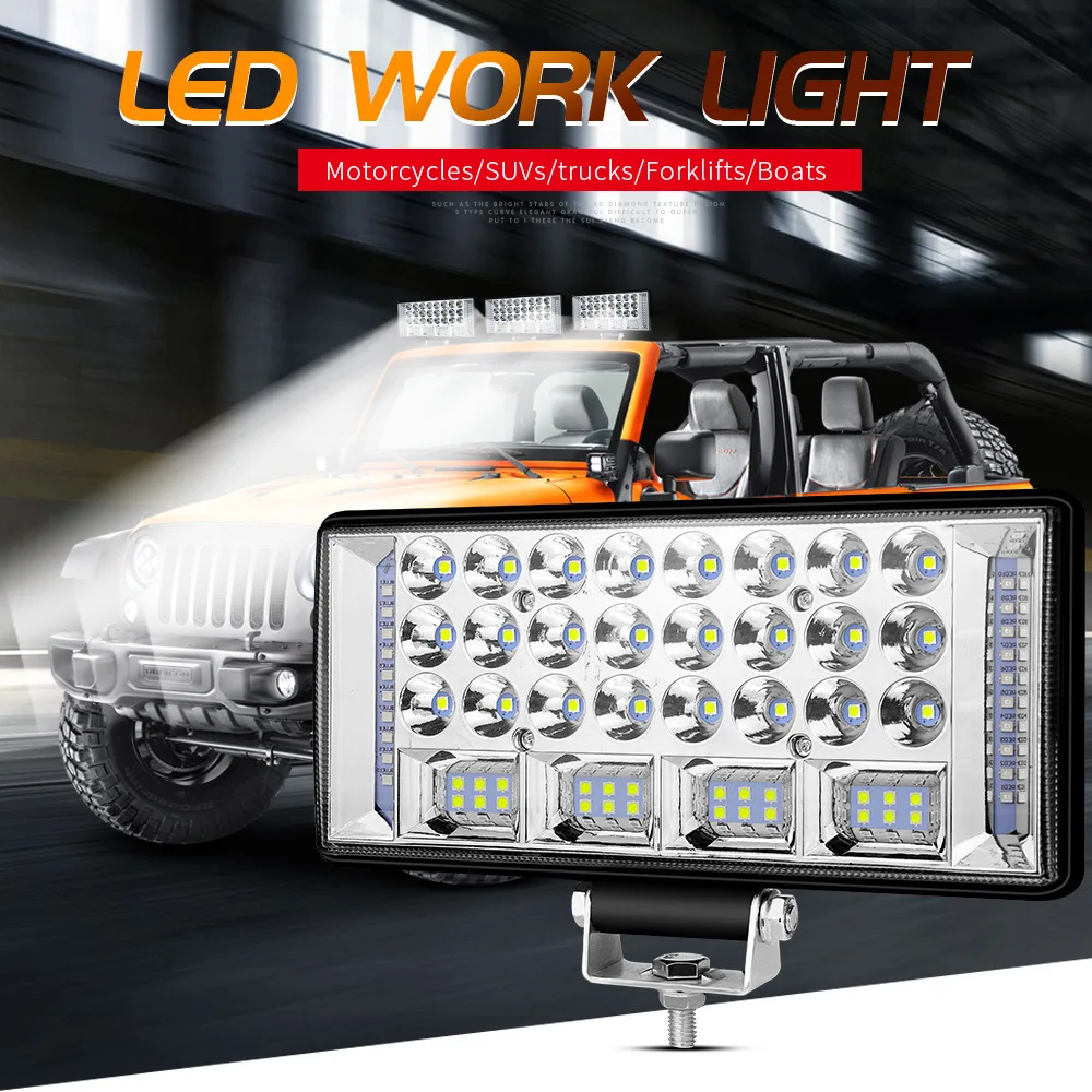 Barra de luz LED de 4 '', 5'', 6'', 7 pulgadas, punto todoterreno, luz de trabajo LED para camión, coche, barco, Tractor, 4x4, faros Atv, 12V, 24V