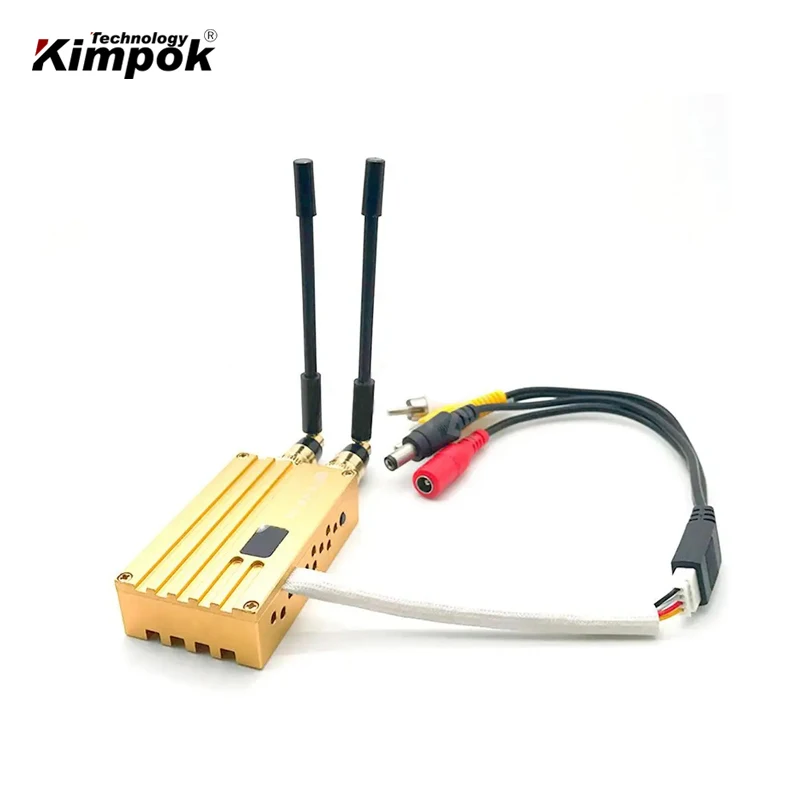 Transmisor y receptor de vídeo UAV FPV de 40 km, 1,2 Ghz, 1,3 Ghz, con drones de 8 W, enlace de vídeo de 8 canales