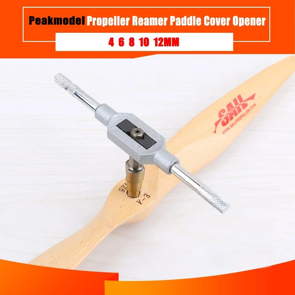 (4 6 8 10 12MM) Escariador de hélices, escariador de cubiertas de paletas, herramienta de apertura para hélices de nitro, gasolina, gas, aceite, herramientas de bricolaje para RC, taladro