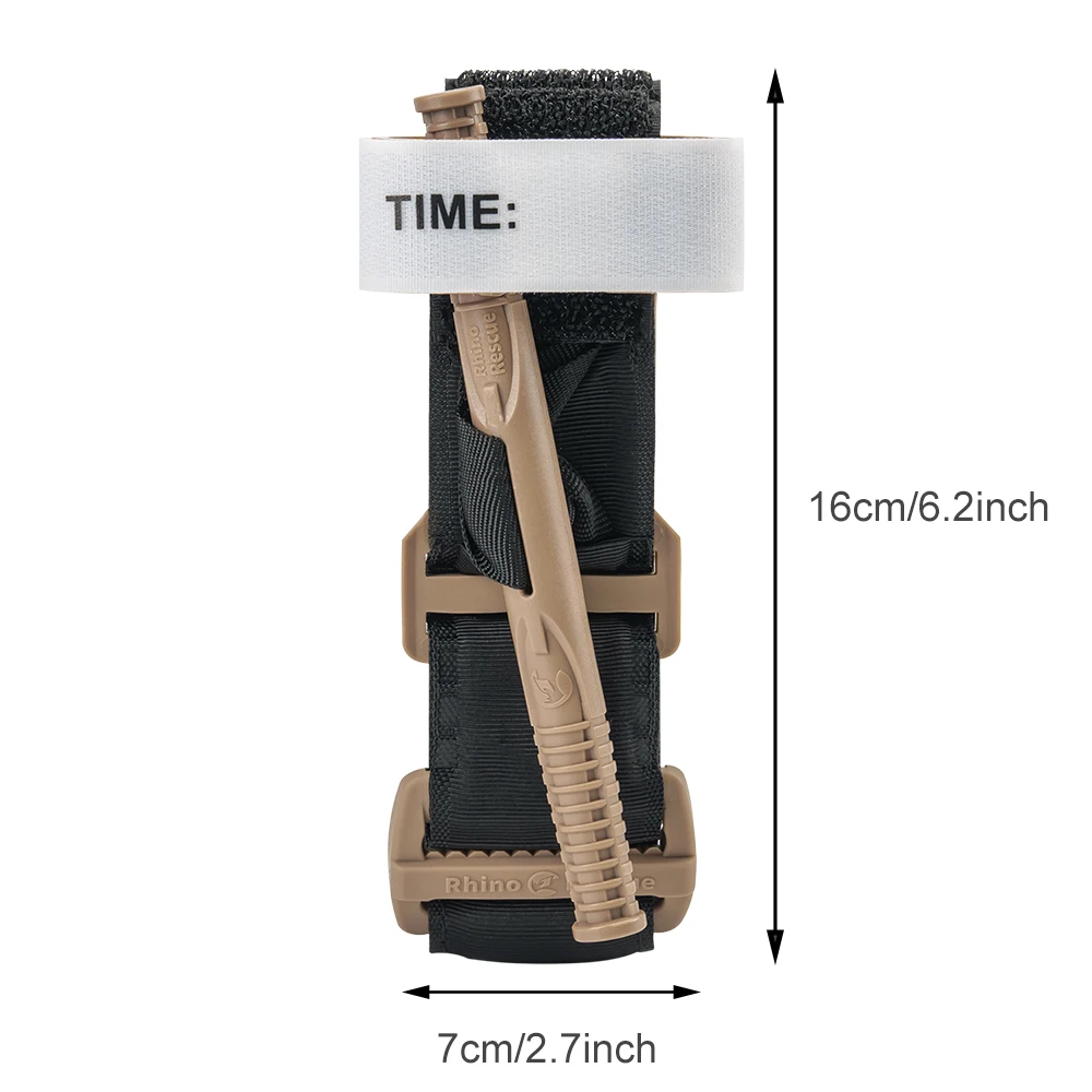 Torniquete de rescate de rinoceronte, hemostasia táctica de emergencia médica para exteriores, fácil de operar, trauma para acampar y hacer senderismo