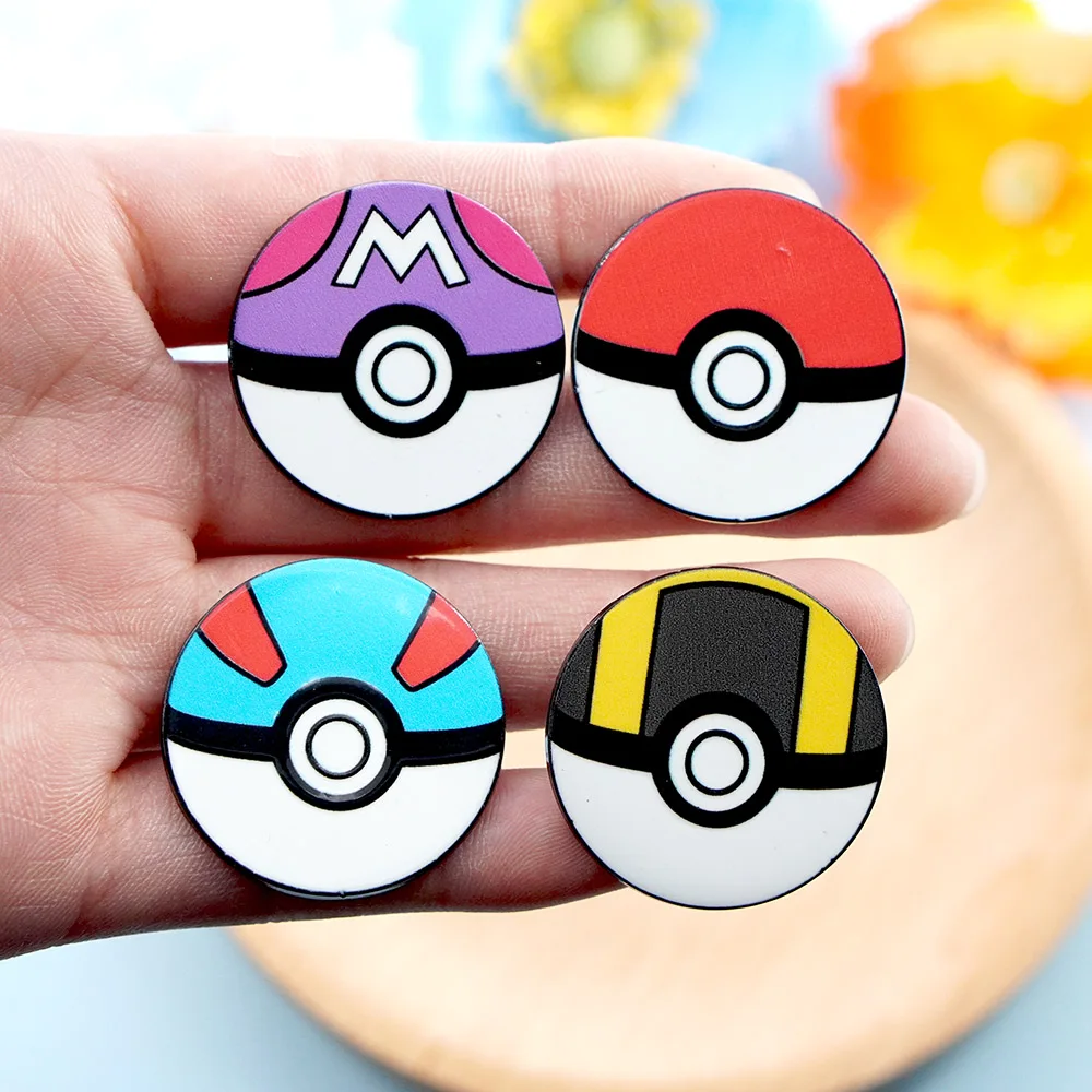 Set de 4/8 pines esmaltados de Poké Ball, broches clásicos de Master Ultra y Great Ball, insignias de solapa de Pokémon para decoración de cosplay, regalo para amigos y fans